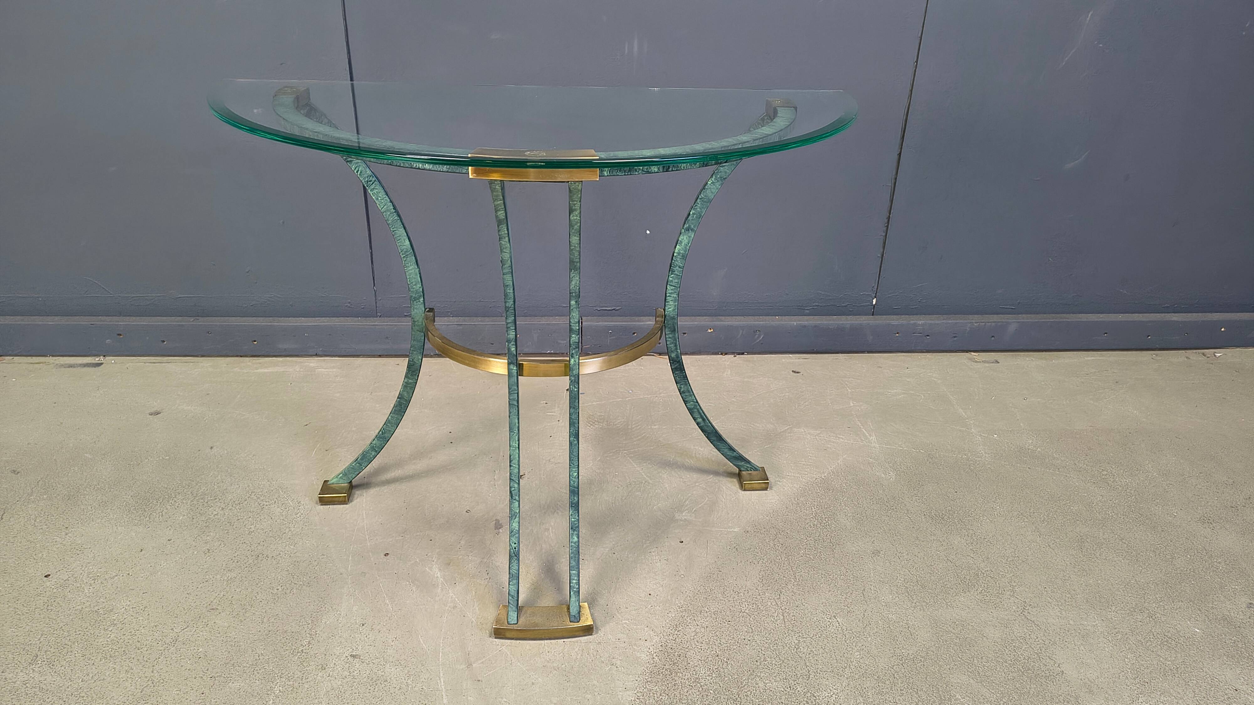 Vintage brass and metal console, 1970s - France