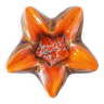 Vide poche étoile de mer céramique orange Vallauris
