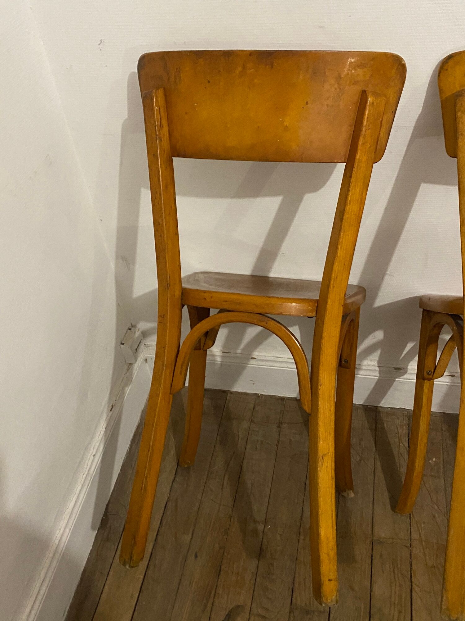 Baumann Pair of authentic chairs bistro chair Parisian furniture