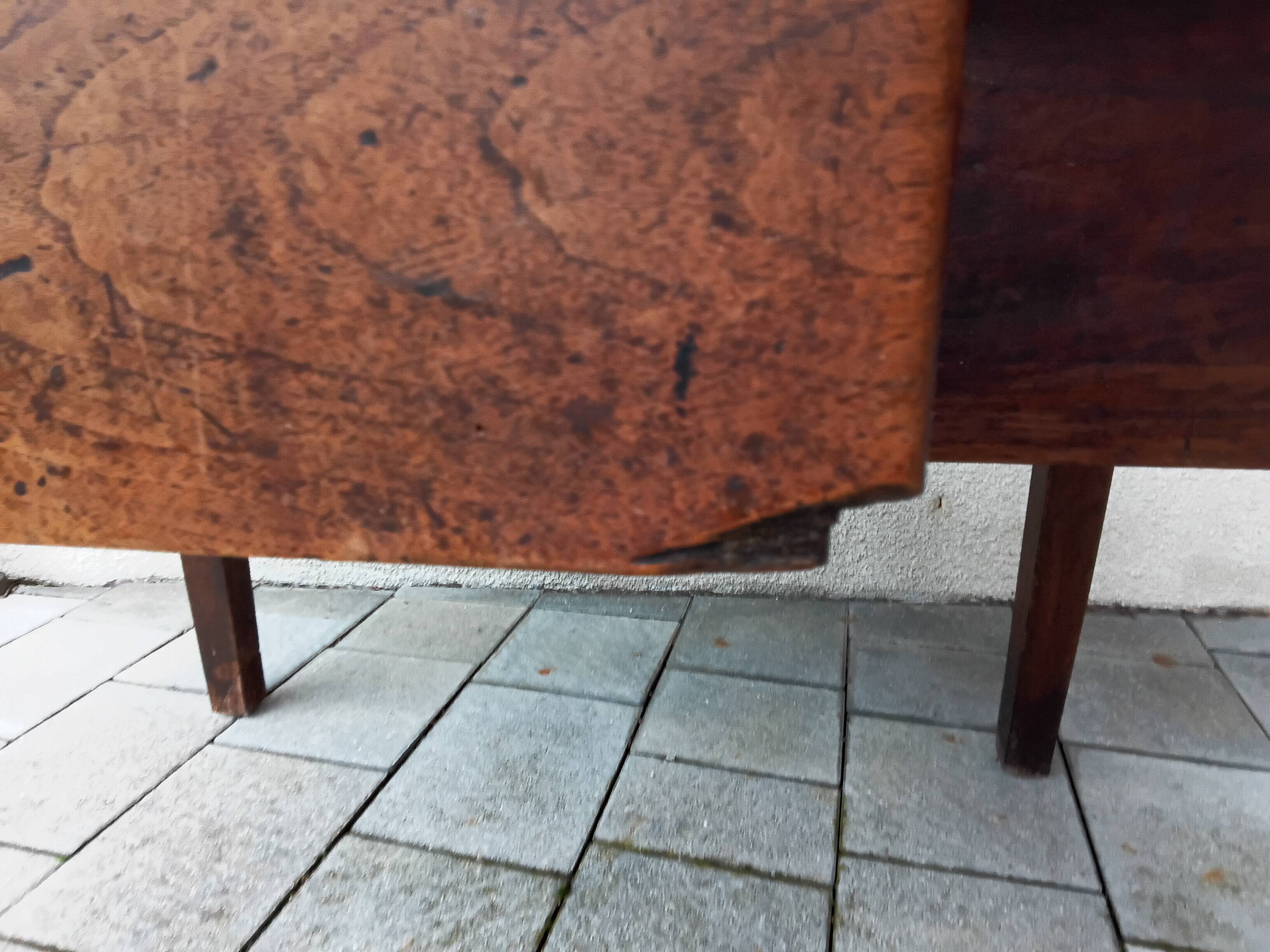 Solid walnut farmhouse table