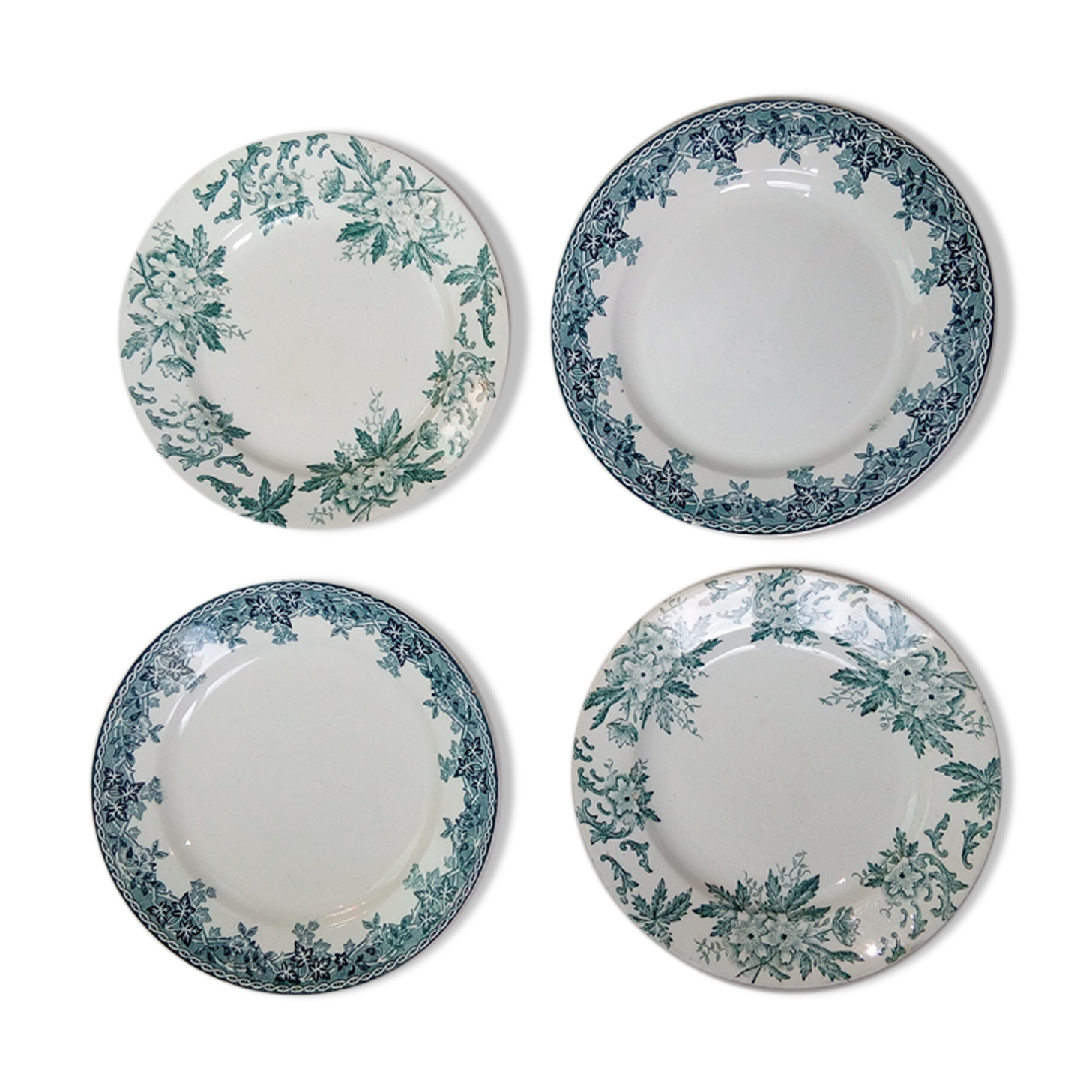 Assiettes dépareillées St Amand et moulin des loups & hamage