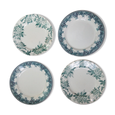 mismatched plates, Lot de 4, St Amand and Moulin des Wolves - Hamage
