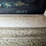 Chiaroscuro landscape painting signed ROLL, oil on cardboard, framed