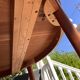 Extendable round teak table by Bertil Fridhagen for Bodafors