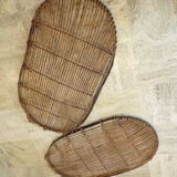 Duo of old wicker racks