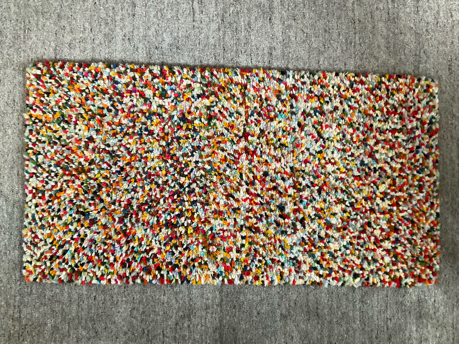 Vintage woven wool rug