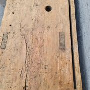Old established furniture low industrial TV vintage oak and metal