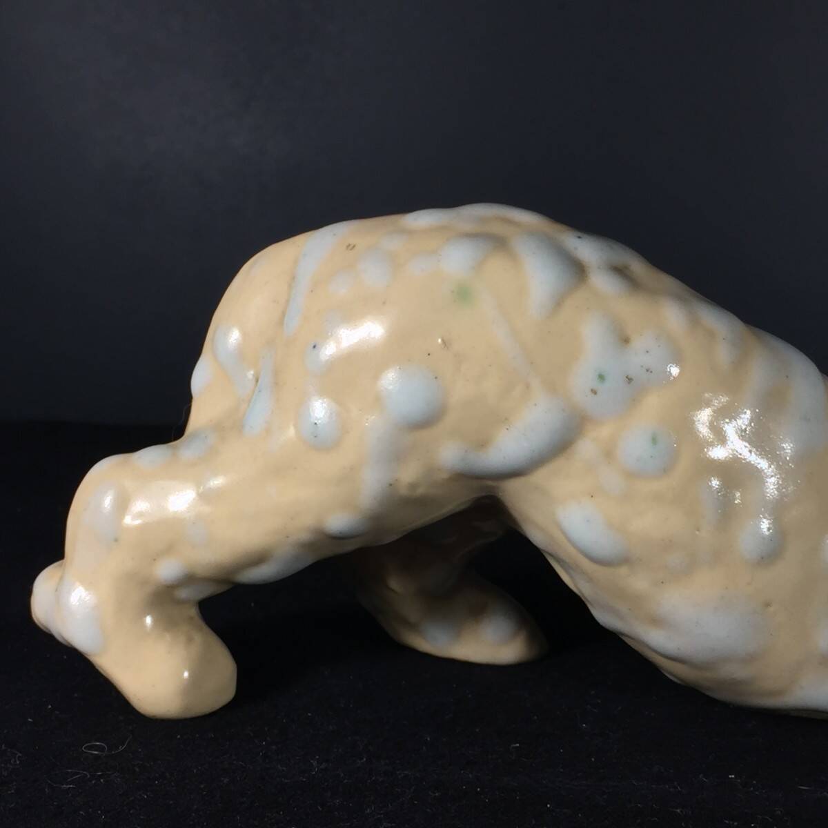 Art Deco Panthere / Cat sculpture in signed ceramic, Domien Ingels style