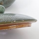 Lunetta Vallauris soup tureen and salad bowl in gilded ceramic, 1960