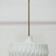 Lustre pendentif en verre opaline vintage, Tchécoslovaquie, 1970