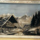 Mid-century carved and painted Alpine table L 56 cm/H 43 cm