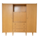 Vintage teak secretary cabinet — 1960s Scandinavian style