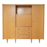 Armoire-secrétaire vintage en teck — style scandinave des années 1960