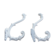 2 white cast iron pads art deco 30s 40s