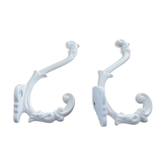2 patères en fonte blanche art deco années 30/40