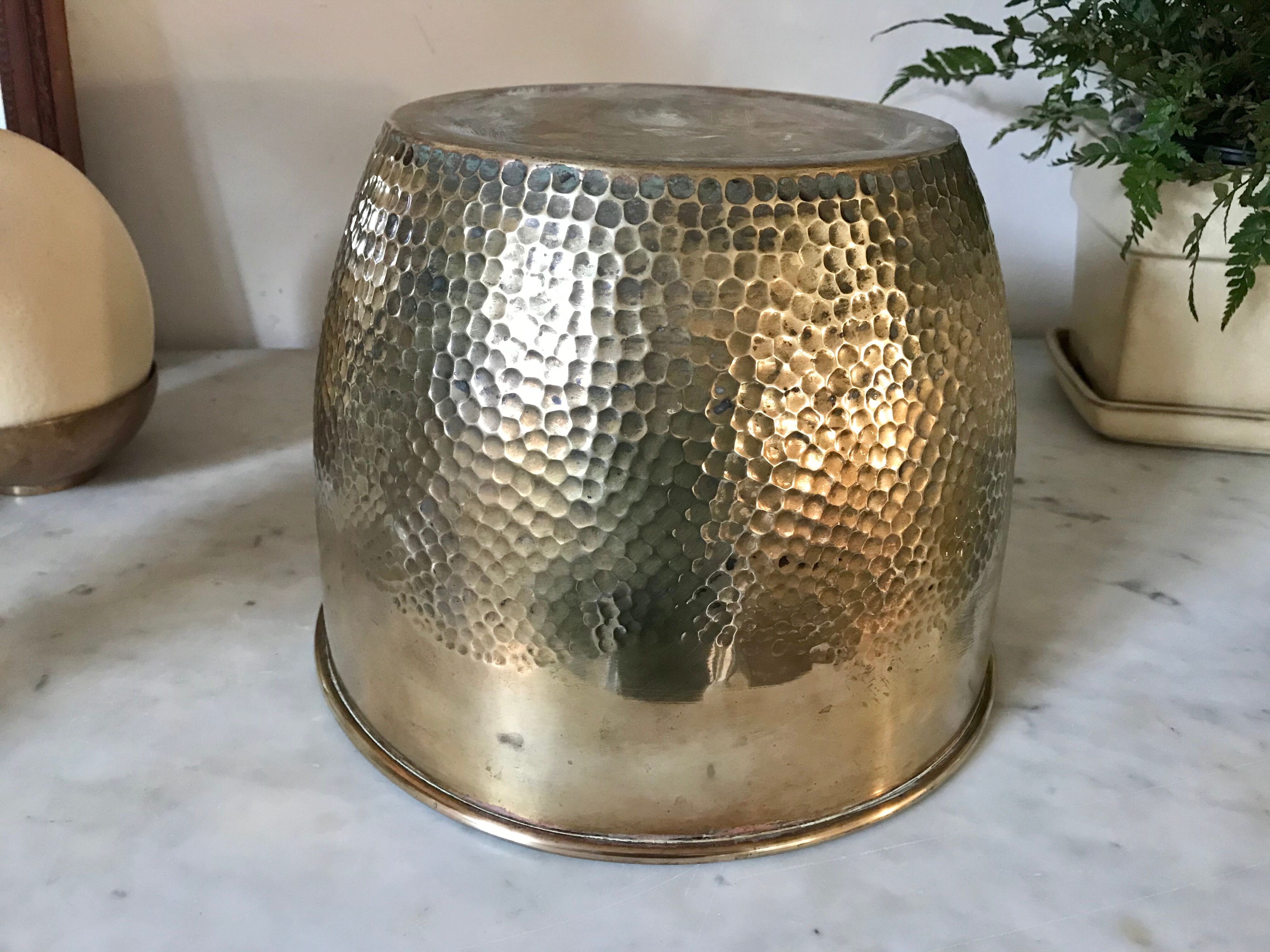 Vintage brass pot cover