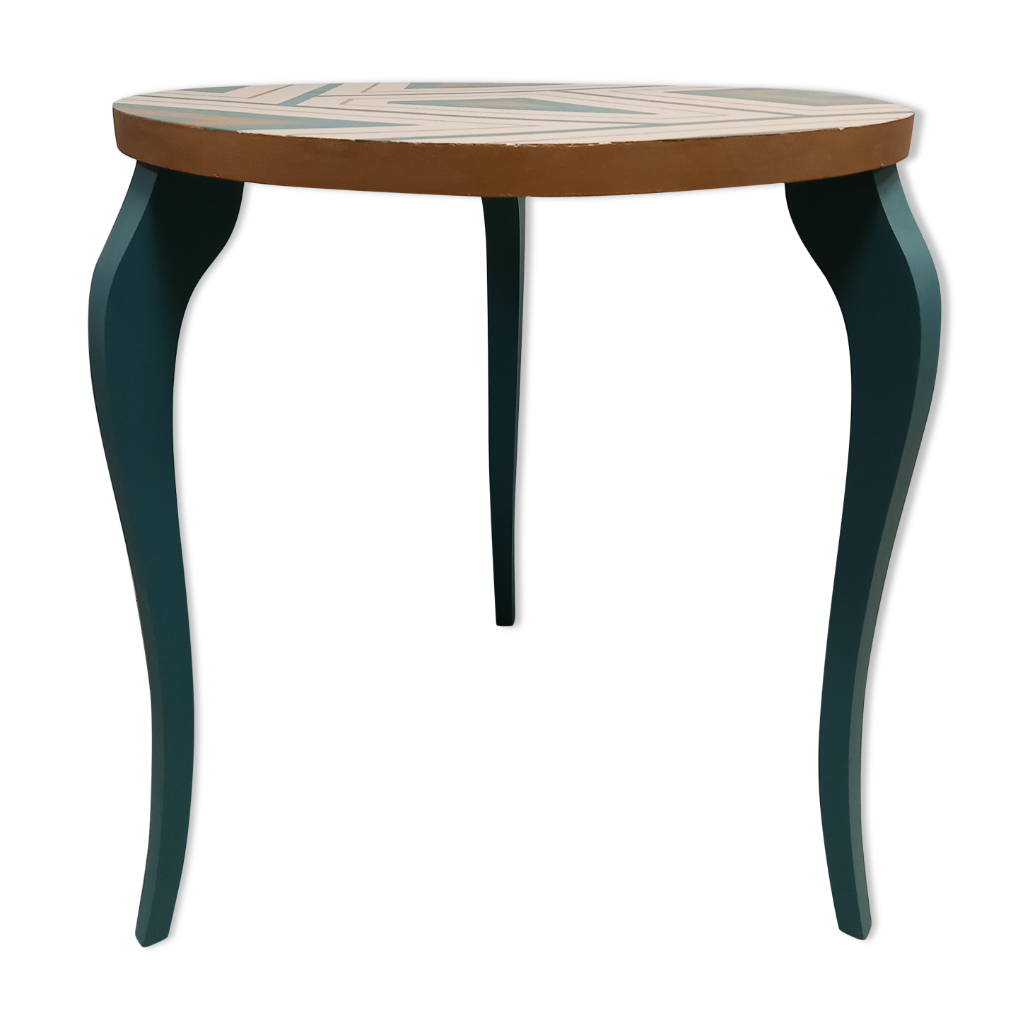 Painted art deco pedestal table