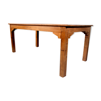 Table de ferme atelier en teck birman ancien