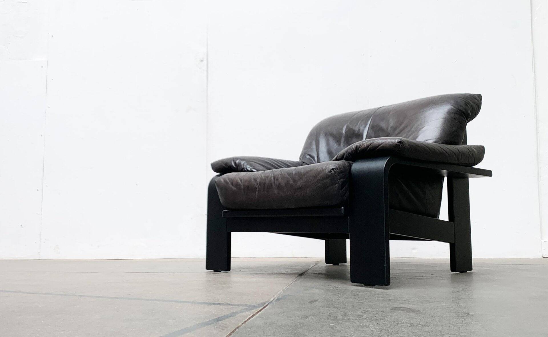 Brutalist German postmodern lounge chairs and sofa by Rolf Benz for Musterring, 1990s, set of 3.