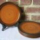 6 assiettes à dessert en grés marron de chez St Amand modèle "meylan"