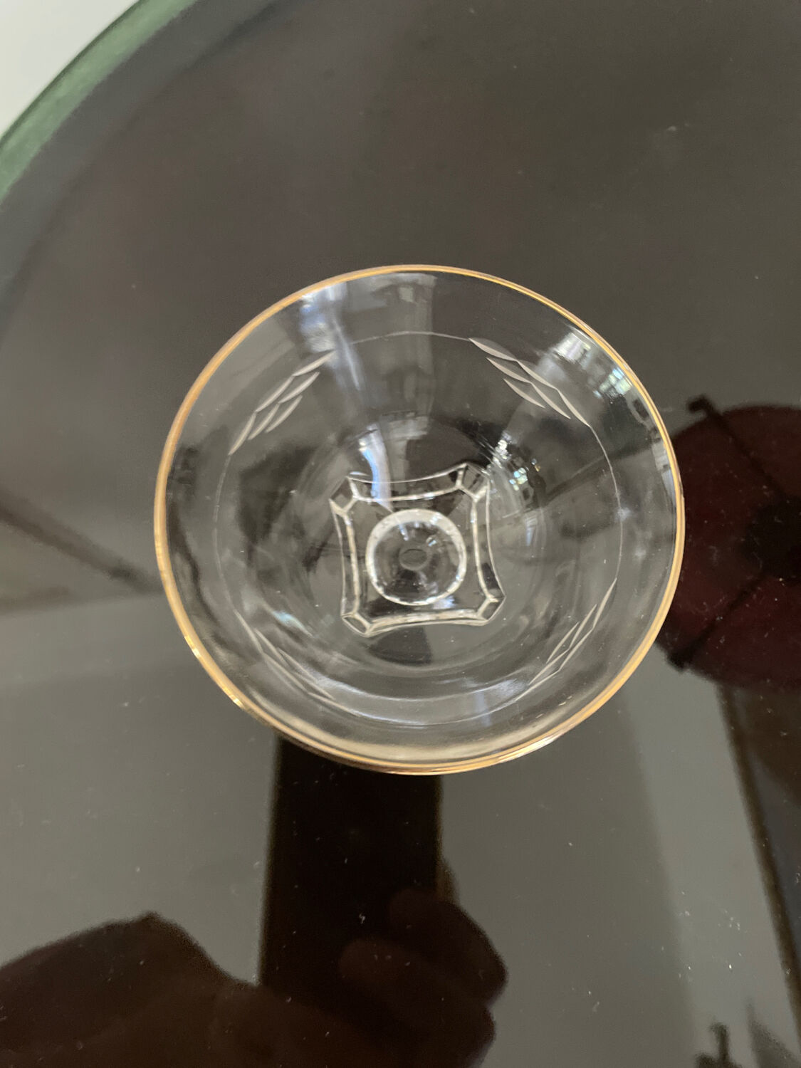 Set of 7 glass ramekins 1950