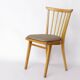 Vintage Beech Wood Kitchen Chair – 1960s German Design, Grey Upholstery
