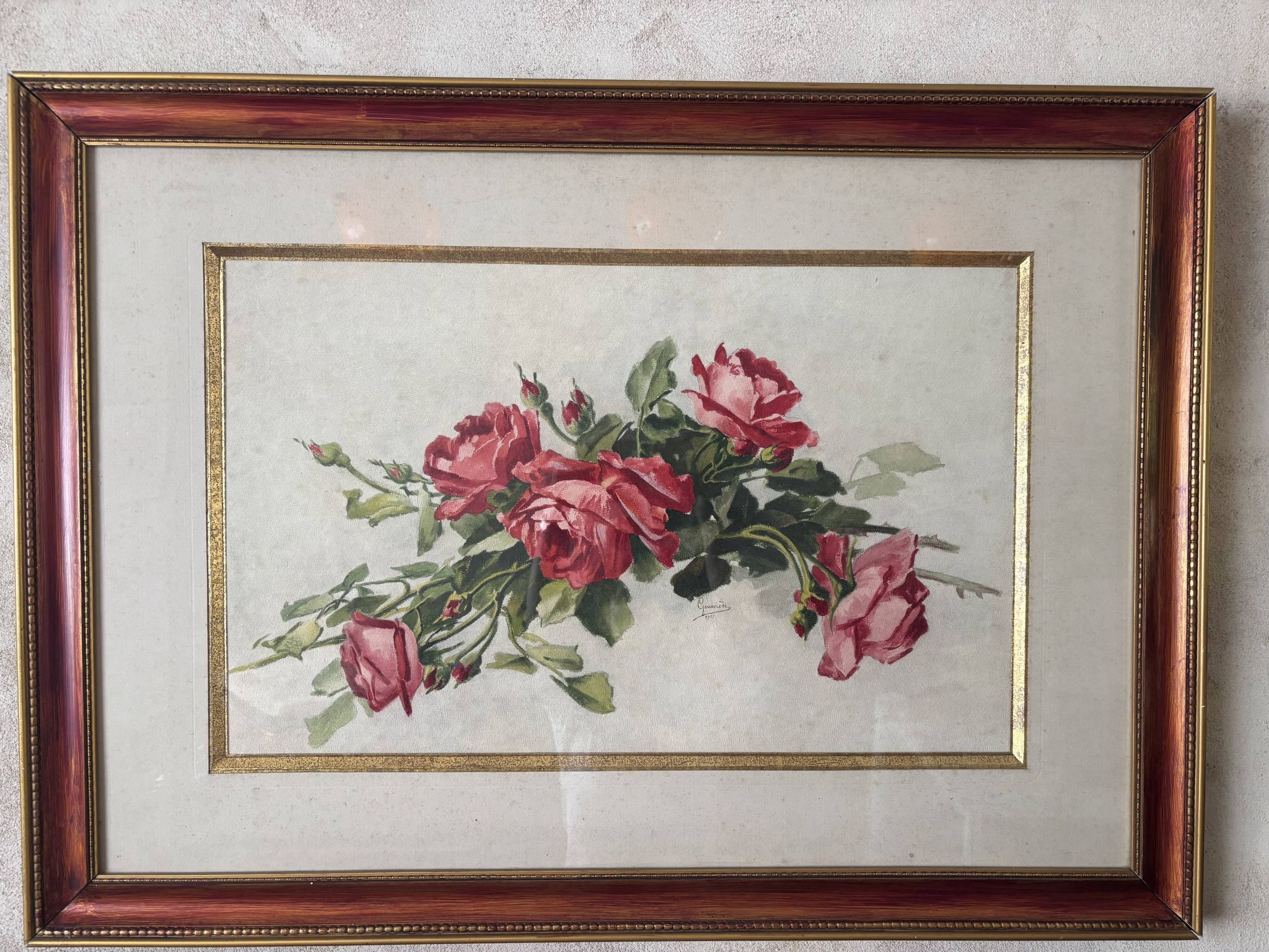 Pair of gouaches Flower Bouquets