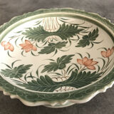 Round decorative porcelain cup hand painted floral decoration Thailand