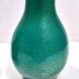 Green Cased Alga Glass Vase with Gold Leaf by Tomaso Buzzi for Venini