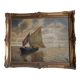 Marine painting, sailboat