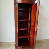 Somno “Column” or Cylindrical Cabinet, in flamed mahogany, Copenhagen, 1830-1840