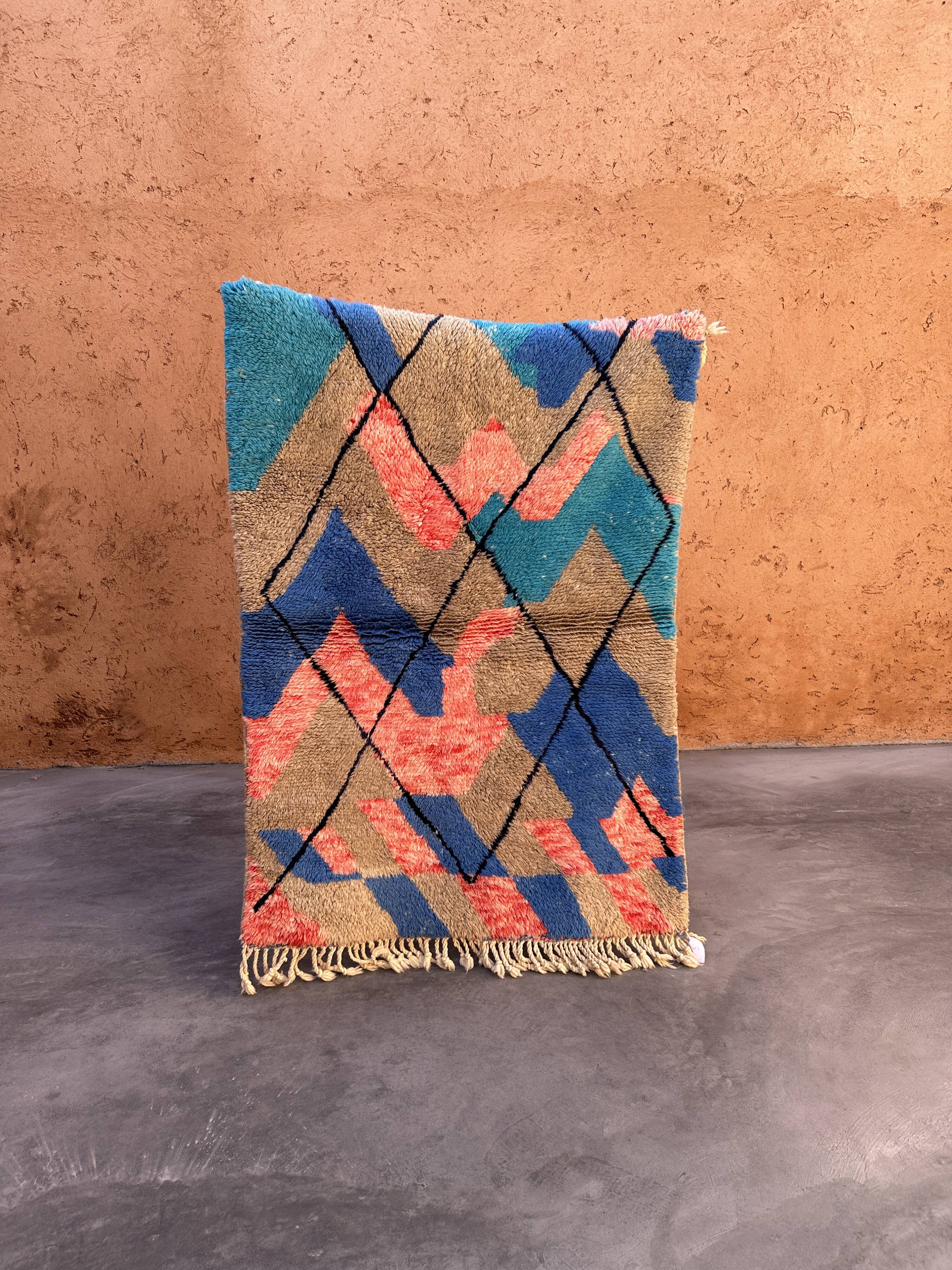 Colorful Beni M'Rirt Berber rug - 150 x 106 cm