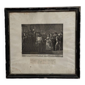 19th century engraving Day of June 20, 1792 baguette frame