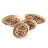 Stoneware set of 7 dishes and plates