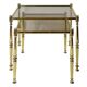 Mid-century brass and glass nesting tables, 1970s, set of 2
