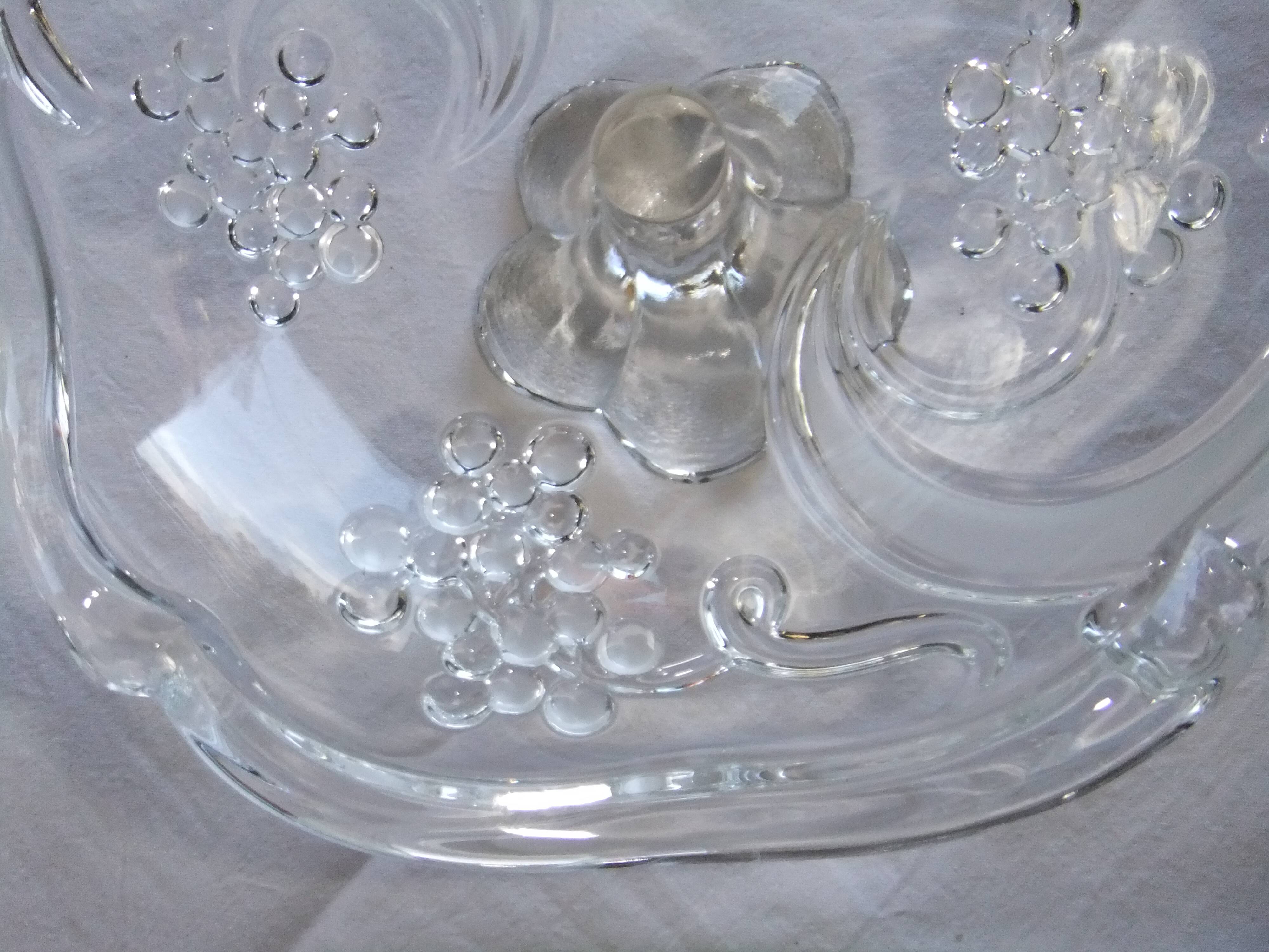 Compote fruit bowl centerpiece glass