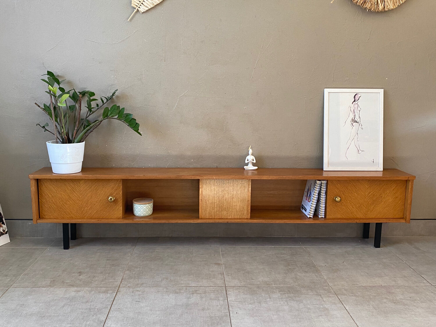 Vintage wooden sideboard (shallow)