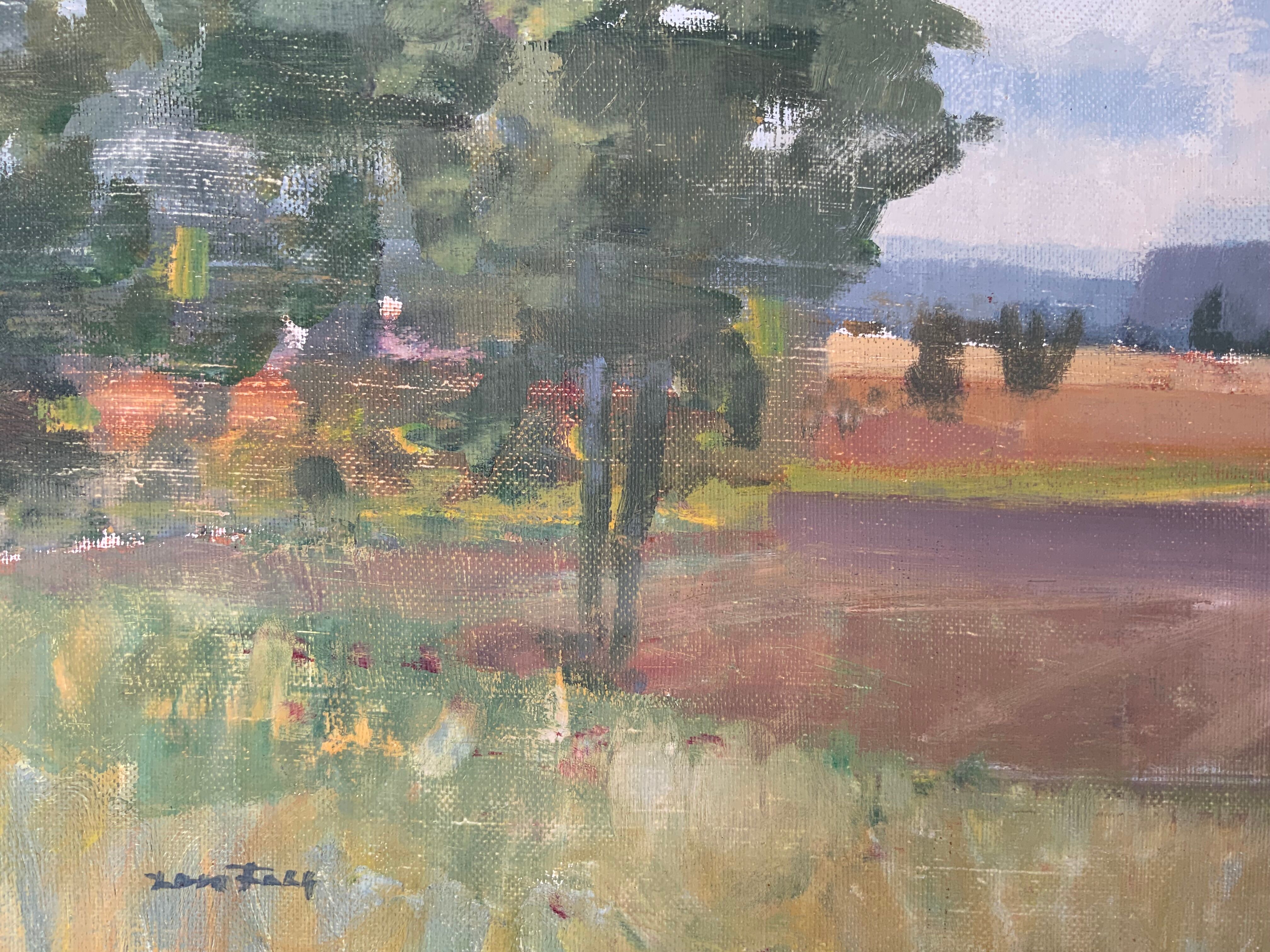 Swedish Modernist Landscape Oil Painting 1960s