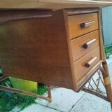 Vintage antique rattan desk
