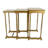 Set of 3 nesting tables – Golden finish