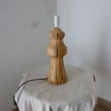 turned wood lamp