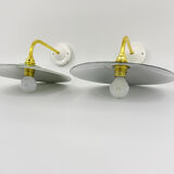 Enamelled sheet metal wall lights