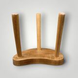 Vintage solid wood tripod stool – 50s bean model