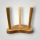 Vintage solid wood tripod stool – 50s bean model