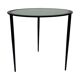 Vintage side table 80s metal and glass