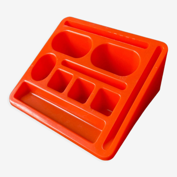 Orange desktop organizer