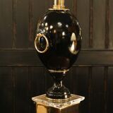 Black lamp in Hollywood Regency style