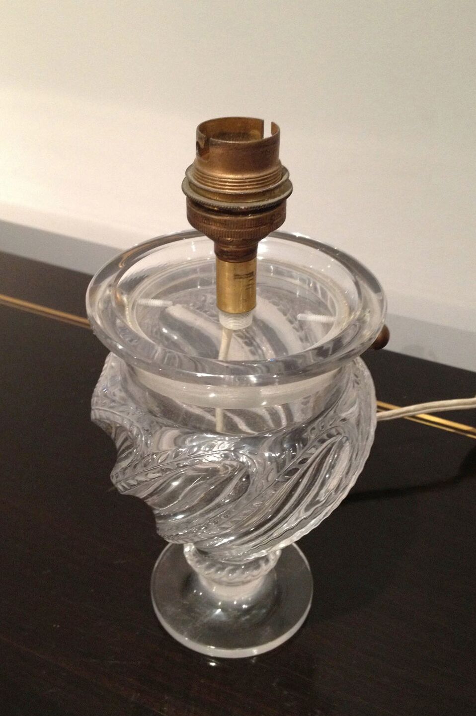 Petite lampe en verre. Vers 1940