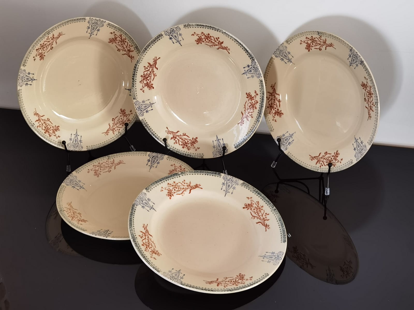 Set of semi-hollow plates Amandinoise St Amand vintage