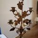 Church candelabrum in brass and glass